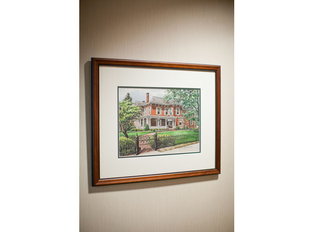 Painting of the Delta Zeta National Historical Museum and Headquarters